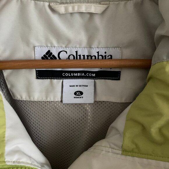 COLUMBIA WOMEN JACKET FULL ZIPPER GREY/LIME GREEN COLOUR POCKETS SZ XL - Picture 5 of 5